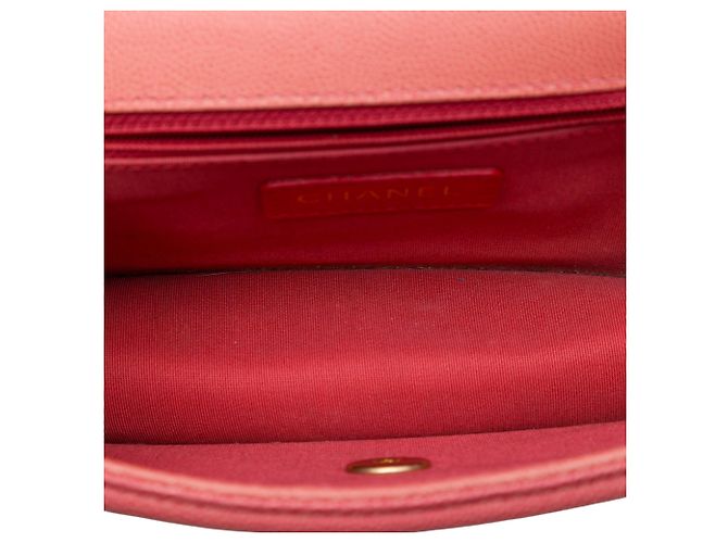 Chanel Pink Small Quilted Caviar Sunset On The Sea Flap Rosa - vista 4