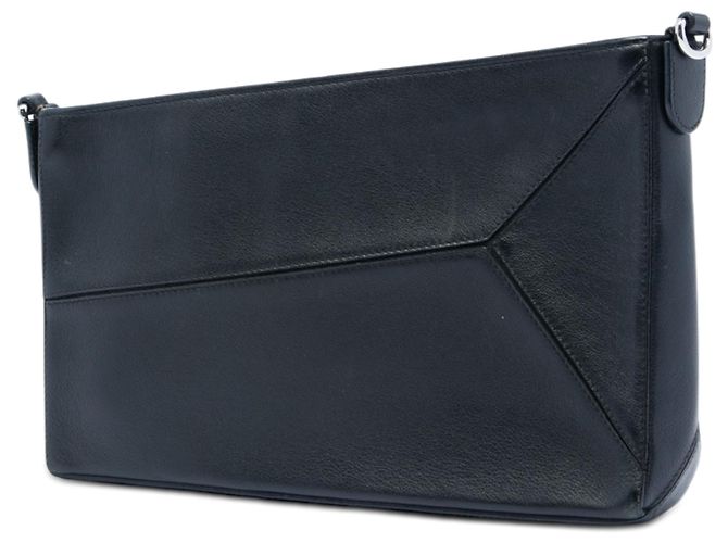 Pochette Puzzle in pelle nera LOEWE Nero - vista 2