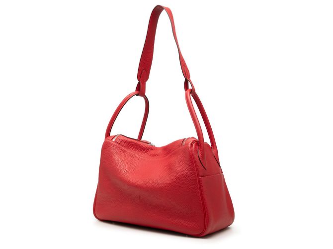 Hermès Red Clemence Lindy 34 Rosso - vista 2