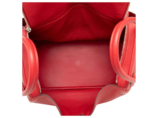 Hermès Red Clemence Lindy 34 Rosso - vista 4