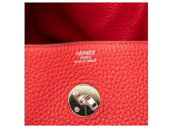 Hermès Red Clemence Lindy 34 Rosso - vista 5