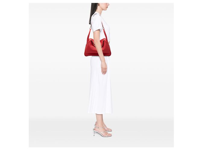 Hermès Red Clemence Lindy 34 Rosso - vista 6