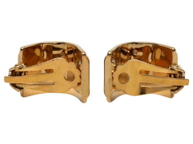 Orecchini a clip in smalto cloisonné e placcati in oro blu Hermès - vista 2