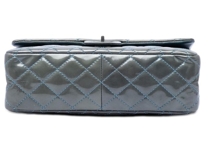 Chanel Green Quilted Patent Reissue 2.55 Double Flap 226 Verde Verde scuro - vista 3