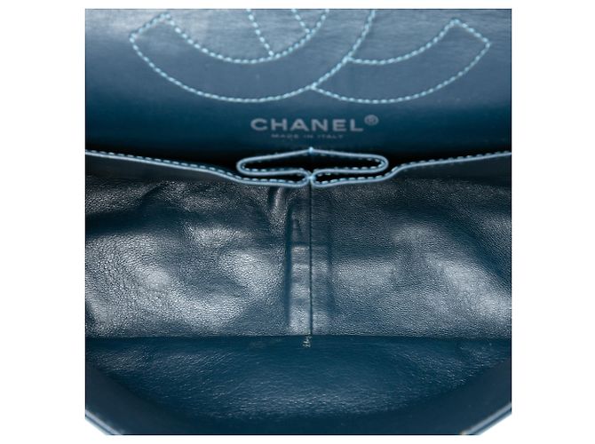 Chanel Green Quilted Patent Reissue 2.55 Double Flap 226 Verde Verde scuro - vista 4