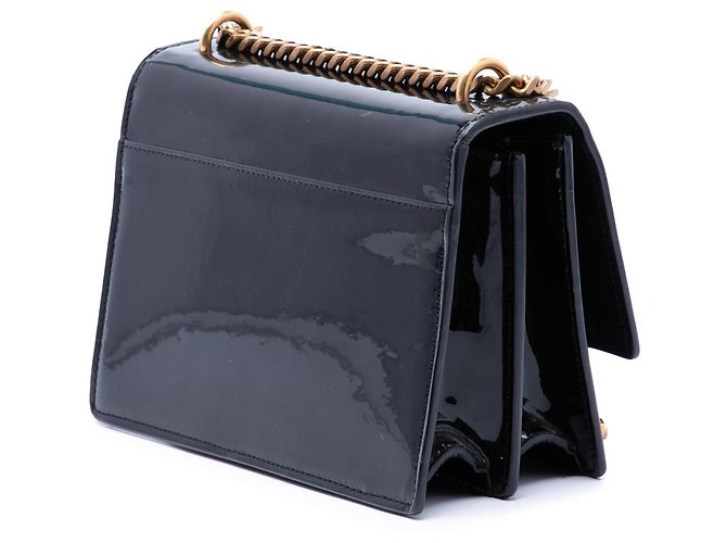 Borsa a tracolla Saint Laurent Black Small Patent Monogram Sunset Nero - vista 2