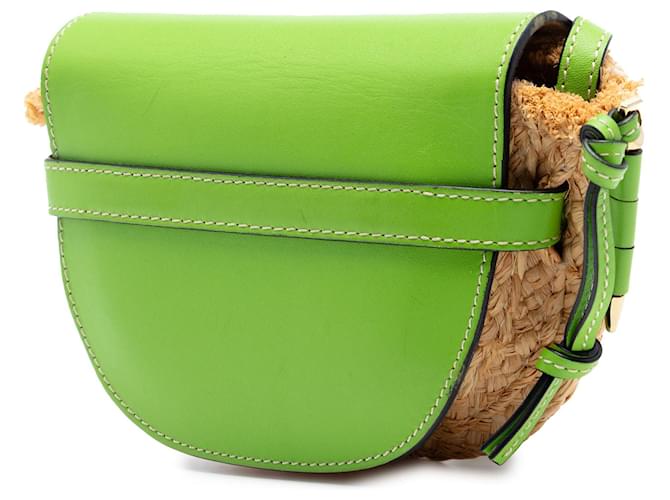 LOEWE Beige Mini Raffia Gate Crossbody - vista 2