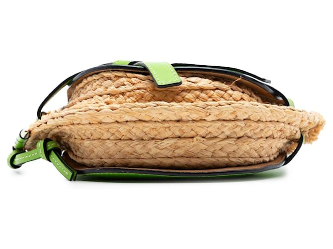 LOEWE Beige Mini Raffia Gate Crossbody - vista 3