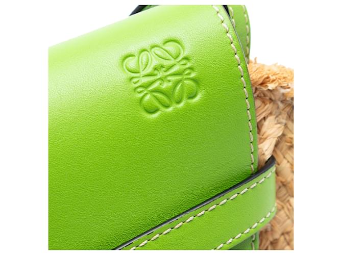 LOEWE Beige Mini Raffia Gate Crossbody - vista 5