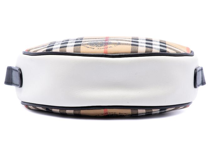 Burberry Beige Cartoon House Check Bolso bandolera redondo - vista 3