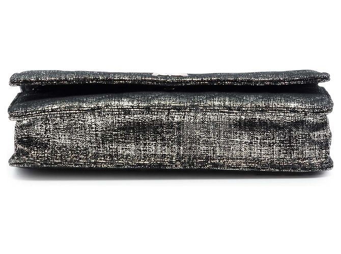 Chanel Gray CC gesteppte Metallic-Stoff Wallet On Chain Braun Anthrazitgrau - Ansicht 3