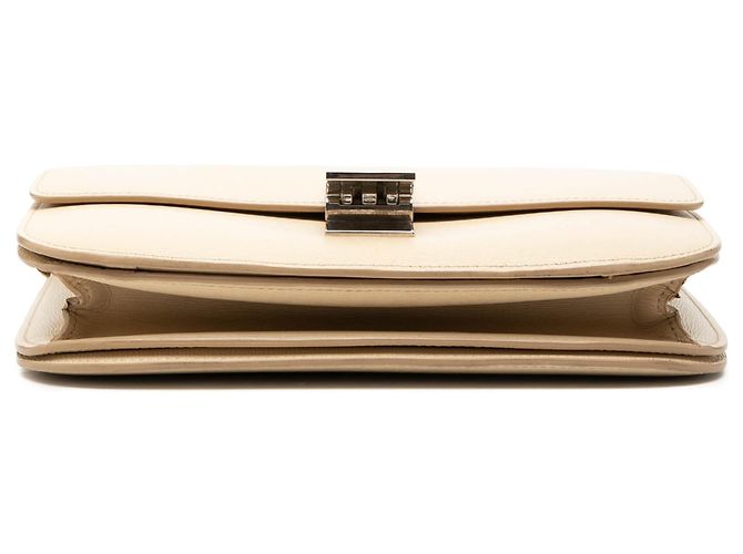 Céline Celine Beige Medium Calfskin Classic Box - vista 3