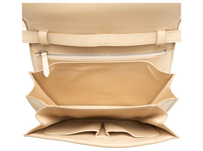 Céline Celine Beige Medium Calfskin Classic Box - vista 4