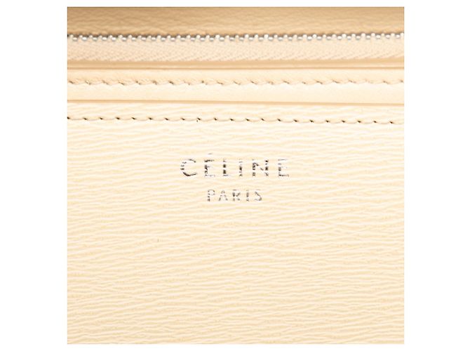 Céline Celine Beige Medium Calfskin Classic Box - vista 5