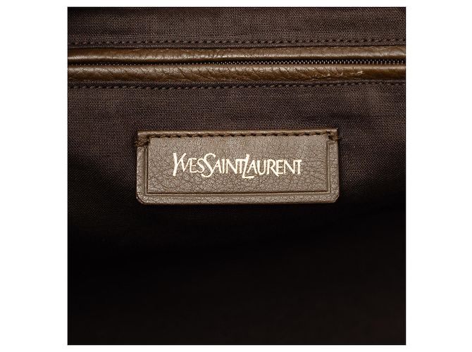 Saint Laurent Cabas Chyc aus goldener perforierter Metallic-Leder Tasche Medium - Ansicht 5