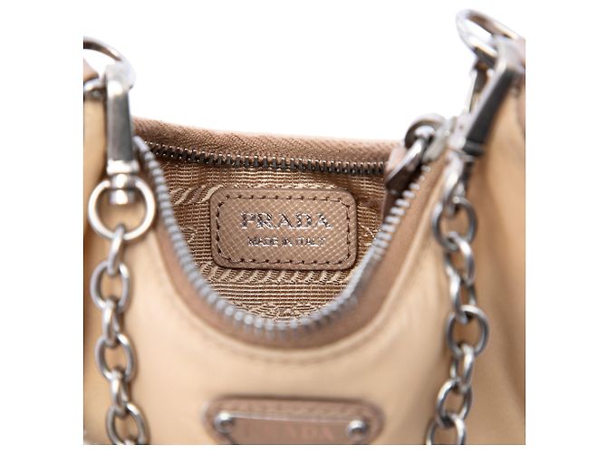 Prada Beige Mini Tessuto Re Edition 2005 Satchel - vista 5
