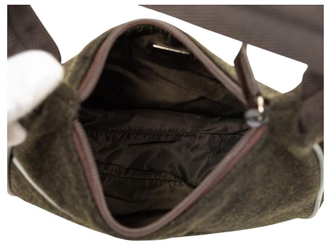 Borsa in lana Prada Brown Sports Line Marrone Cachi - vista 4