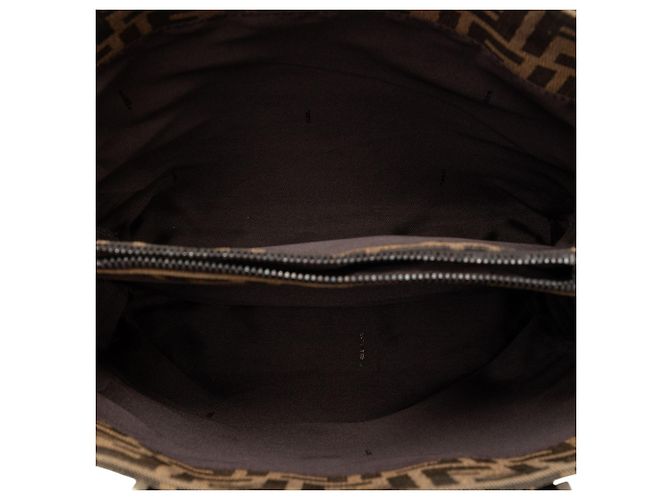 Fendi Tote aus braunem Zucca-Canvas - Ansicht 4