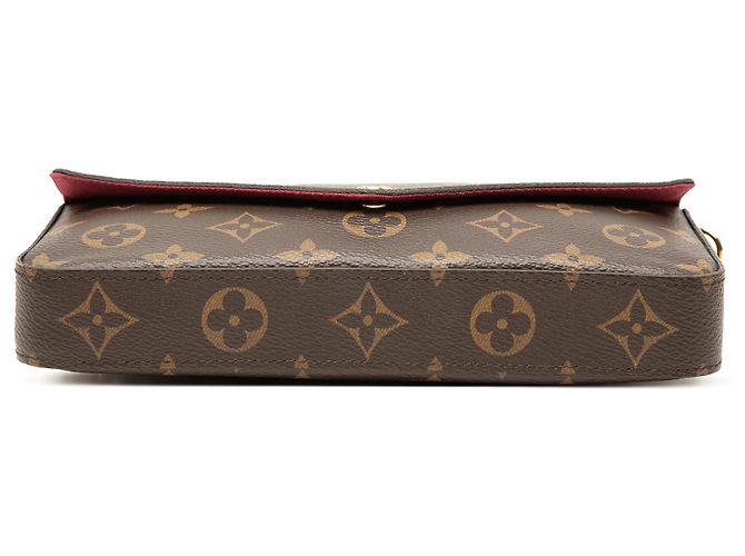 Louis Vuitton Pochette Felicie Marrone Monogram - vista 3