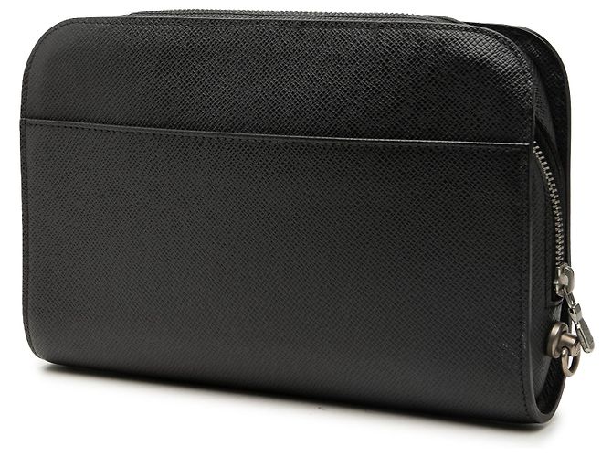 Louis Vuitton Pochette Baikal in pelle Taiga nera Nero - vista 2