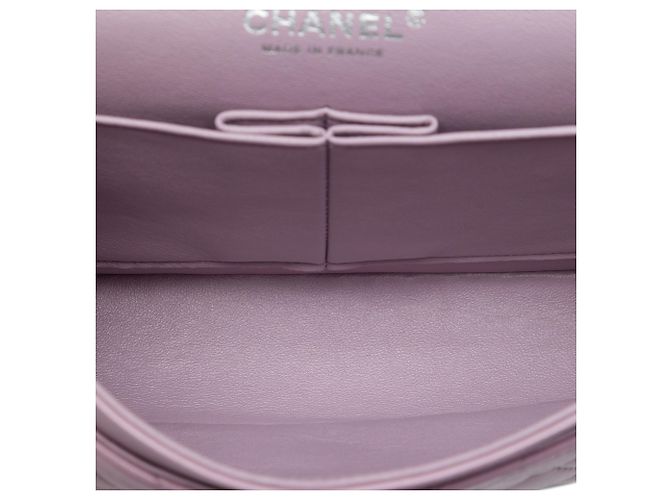 Chanel Purple Medium Classic Lambskin Double Flap Porpora - vista 4
