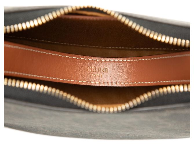 Céline Borsa a tracolla Ava in tela rivestita Triomphe marrone Celine Marrone scuro - vista 5
