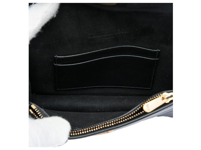 Dior Black Patent Saddle Gürteltasche Schwarz - Ansicht 4