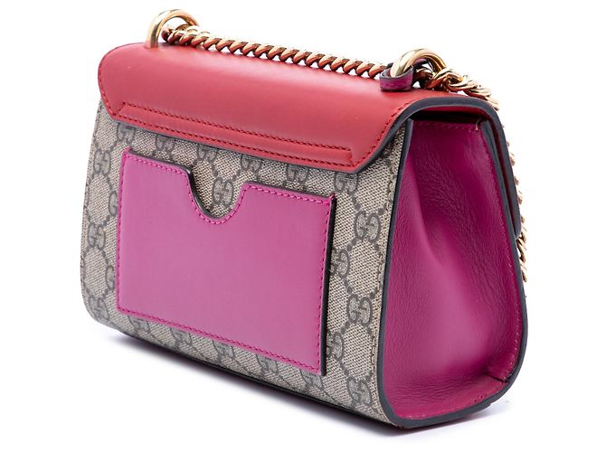 Gucci Beige Small GG Supreme Padlock Crossbody - vista 2