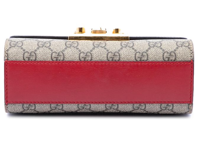 Gucci Beige Small GG Supreme Padlock Crossbody - vista 3