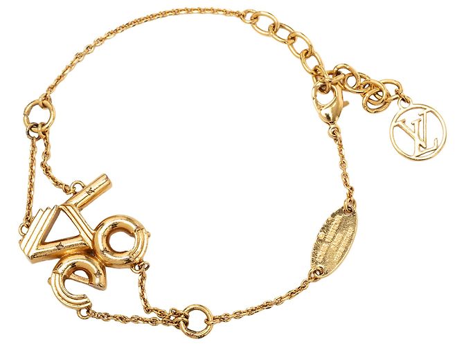 Bracciale Louis Vuitton Gold Gold Plated LV & Me Love D'oro - vista 2
