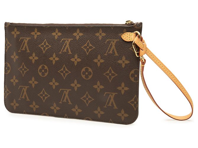 Pochette Louis Vuitton Brown Monogram Neverfull MM Marrone - vista 3