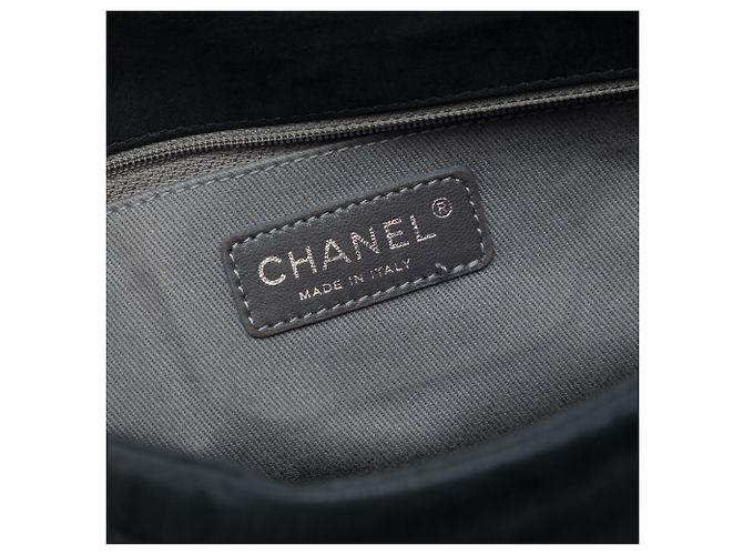 Chanel Black Iridescent Calfskin East Glint Flap Nero - vista 5