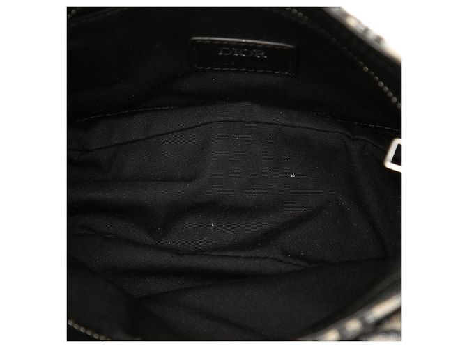 Borsa Saddle in tela Oblique blu mini di Dior - vista 4