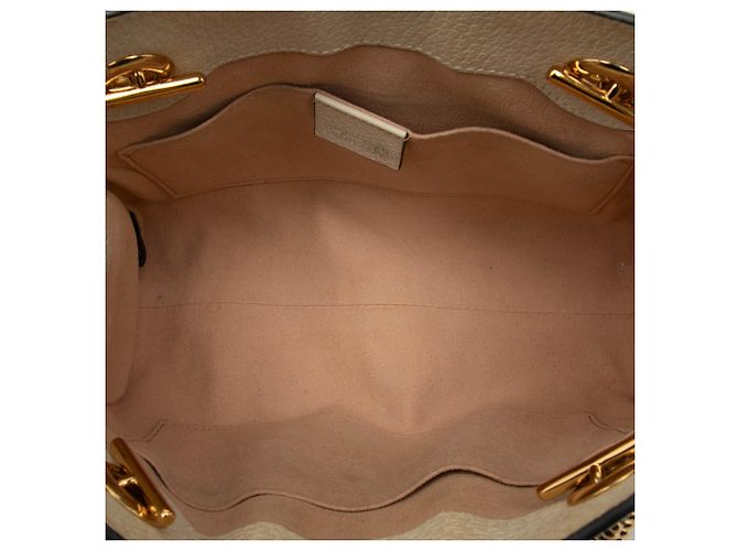 Tote Gucci Beige Small GG Supreme Flora Padlock - vista 4