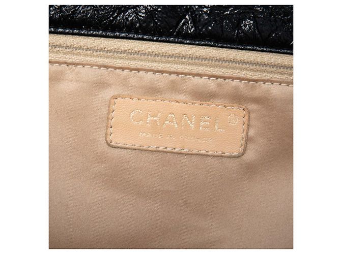 Chanel Black Medium Vinyl Rock and Chain Flap Nero - vista 5