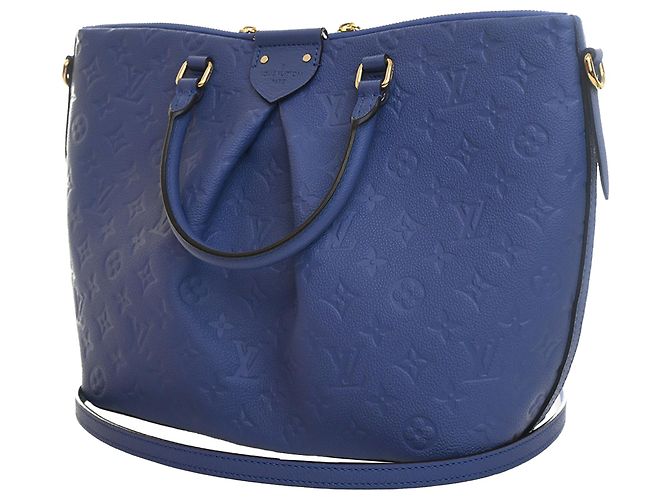 Louis Vuitton Blue Monogram Empreinte Mazarine MM - vista 3