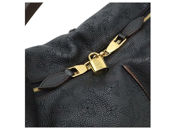 Louis Vuitton Black Monogram Mahina Selene MM Schwarz - Ansicht 7