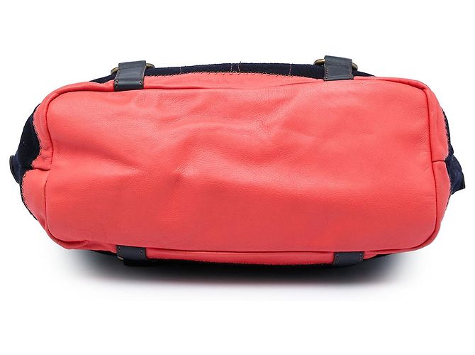 Burberry Canvas Tote mit blauer Lederbesatz Marineblau - Ansicht 3