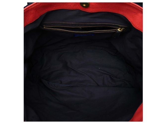 Burberry Canvas Tote mit blauer Lederbesatz Marineblau - Ansicht 4