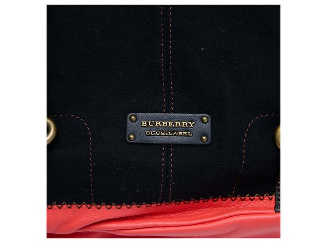 Burberry Canvas Tote mit blauer Lederbesatz Marineblau - Ansicht 5