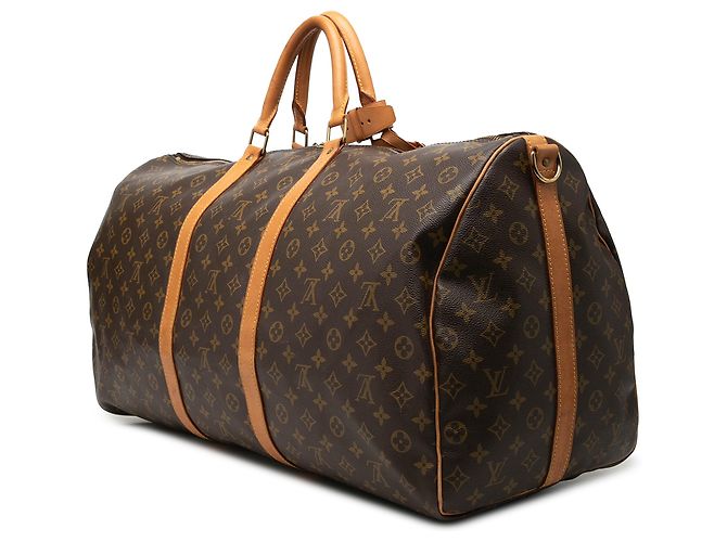 Louis Vuitton Marrone Monogram Keepall Bandouliere 60 - vista 2