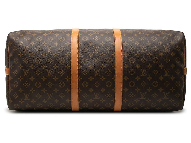 Louis Vuitton Marrone Monogram Keepall Bandouliere 60 - vista 3