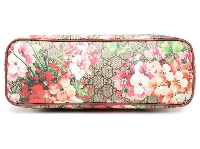 Tote con zip Gucci Beige GG Supreme Blooms - vista 3