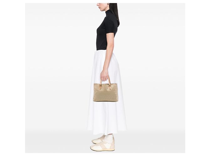 Fendi Beige Zucchino Canvas Shopping Tote - Ansicht 6