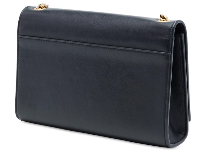 Saint Laurent Borsa a tracolla Kate Rockstar Patchwork Monogram in pelle liscia nera, misura Medium Nero - vista 2