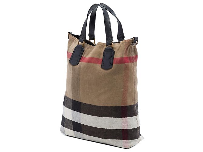 Burberry Sac Tottenham Brit en toile Mega Check marron Marron clair - vue 2