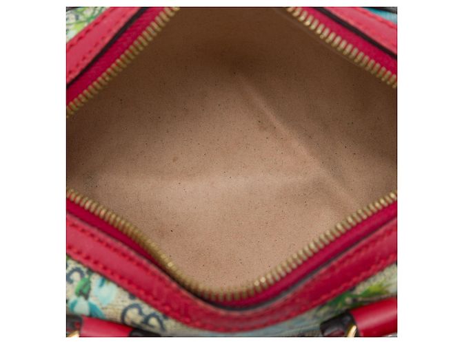 Borsa Boston Mini GG Supreme Blooms beige Gucci - vista 4
