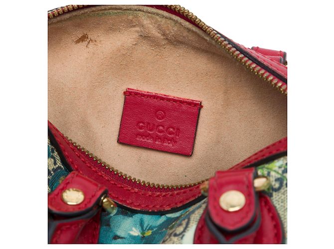 Borsa Boston Mini GG Supreme Blooms beige Gucci - vista 5