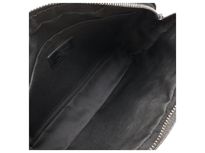 Louis Vuitton Black Monogram Eclipse Steamer Messenger Nero - vista 3