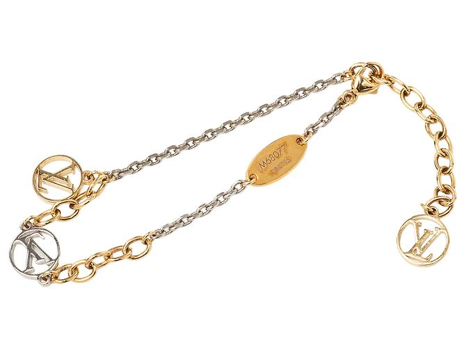 Bracciale Logomania in ottone placcato oro Louis Vuitton D'oro - vista 4